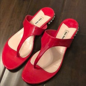 Stunning Red Miu Miu Sandal